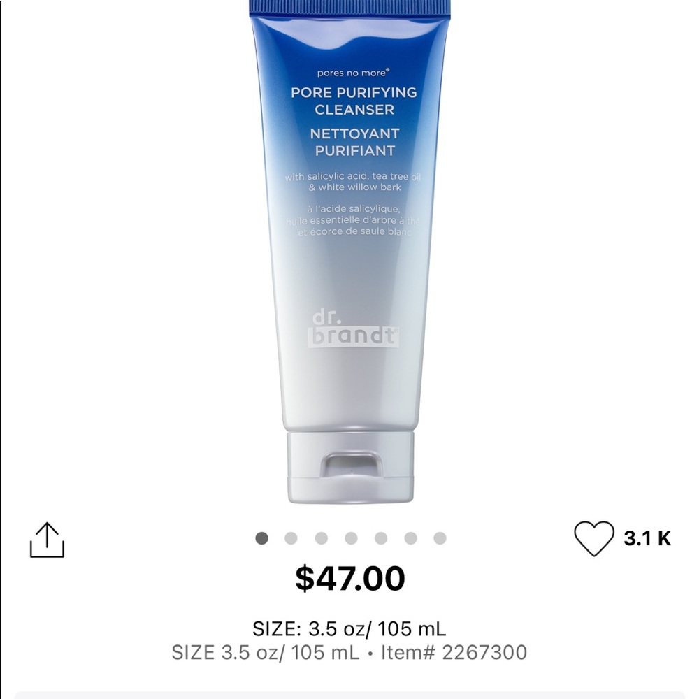 Dr. Brandt Skincare NEW/SEALED - PORES NO MORE PORES PURIFYING CLEANSER